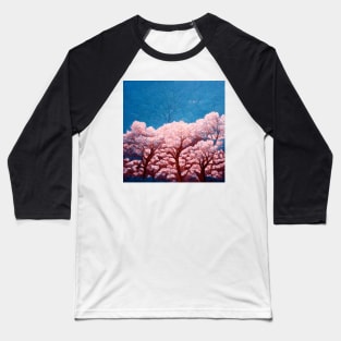 Cherry trees in bloom– warmed by a brazier blossom-gazing Baseball T-Shirt